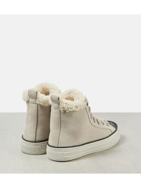 Süet sneaker Brunello Cucinelli bej