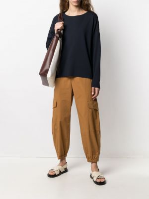 Pantalones de cintura alta Barena marrón