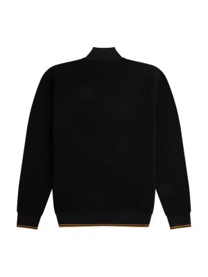 Sweter z wełny merino Fred Perry czarny