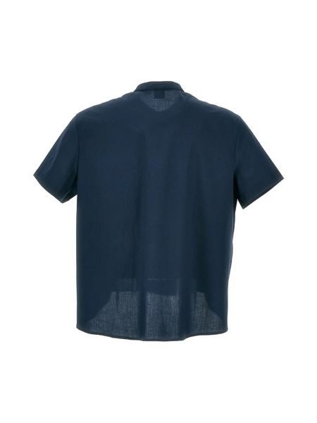 Camisa con botones de algodón Fay azul