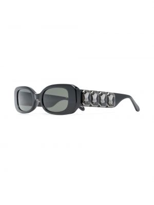 Sonnenbrille mit kristallen Linda Farrow schwarz