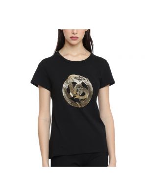 Koszulka w wężowy wzór Just Cavalli czarna