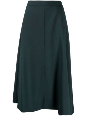 Asymetrické vlněné midi sukně Lorena Antoniazzi zelené