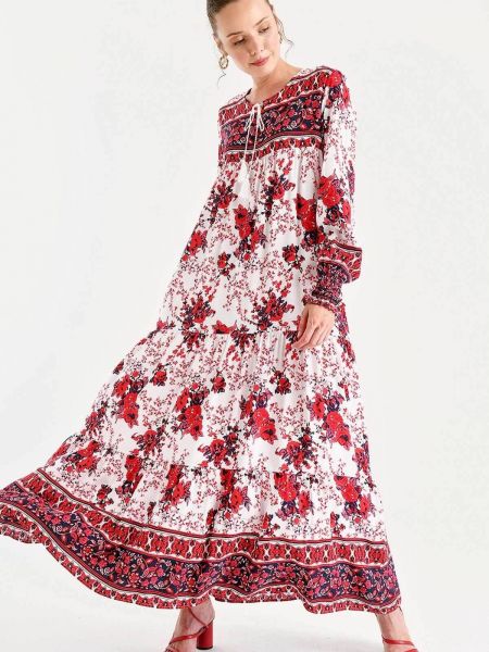 Rochie cu model floral Bigdart roșu