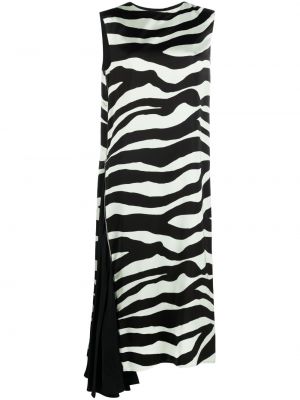 Midi haljina s printom sa zebra printom Jil Sander