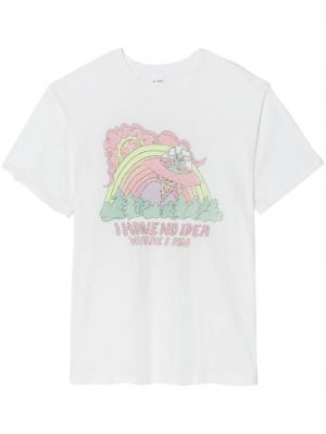 T-shirt mit print Re/done weiß