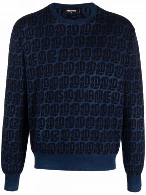 Ilgas megztinis Dsquared2 mėlyna