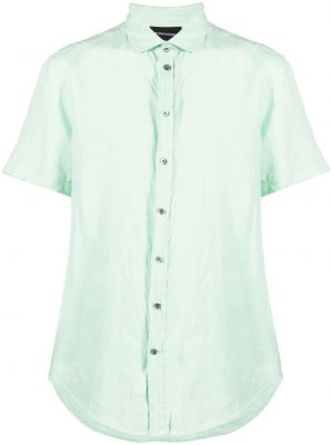 Ленена риза Emporio Armani зелено