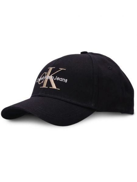 Haftowana czapka z daszkiem Calvin Klein czarna