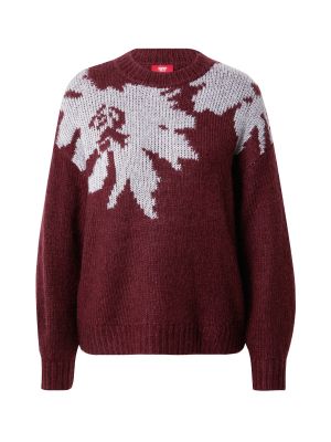 Пуловер Esprit винено червено