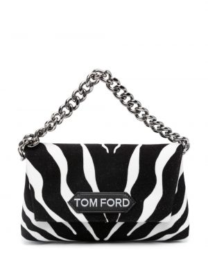 Чанта за ръка с принт с принт зебра Tom Ford