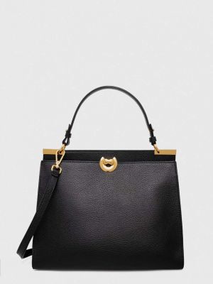 Чорна шкіряна сумка шопер Coccinelle