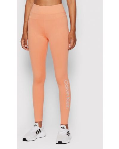 Calvin Klein Performance Leggings 00GWS2L615 Narancssárga Slim Fit