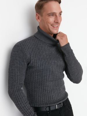 Пуловер Trendyol сиво