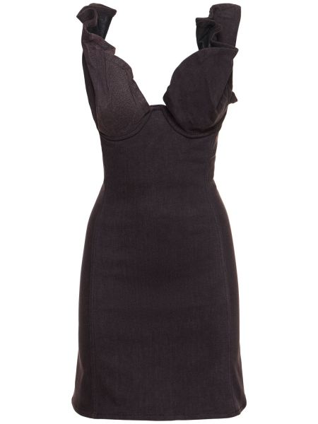 Mini vestido de algodón Y/project negro