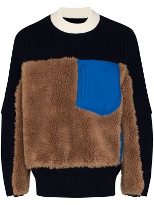 Jersey de lana de tela jersey Sacai azul