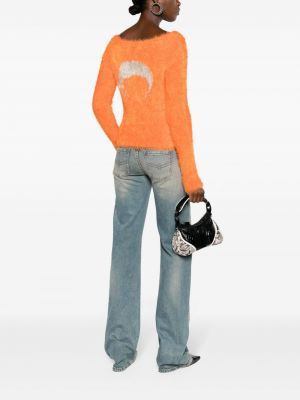 Pull en tricot à imprimé Marine Serre orange