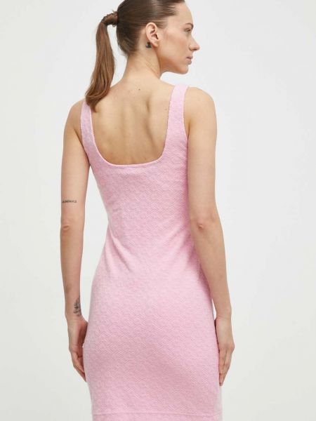 Uska mini haljina Guess ružičasta
