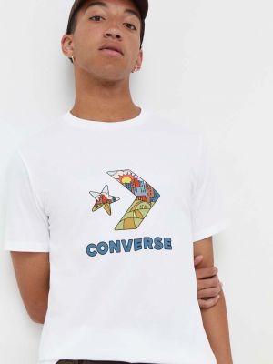 Tricou din bumbac Converse alb