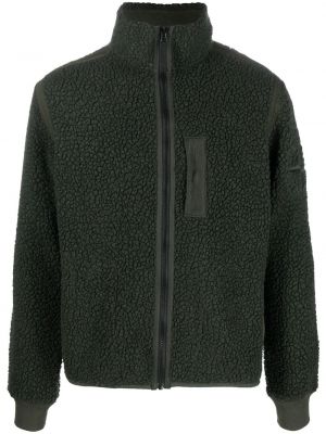 Fleecetröja med broderi Stone Island grön