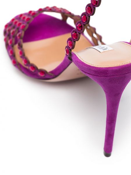 Sandalias con tacón Aquazzura violeta