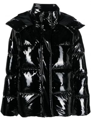 Páperová bunda s kapucňou Aspesi čierna