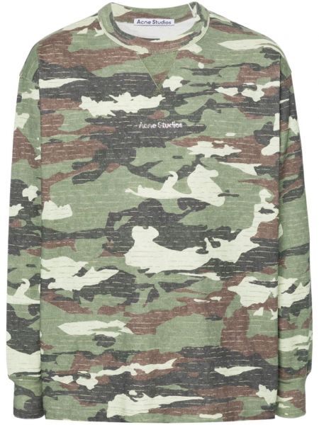 Sweatshirt aus baumwoll mit print mit camouflage-print Acne Studios