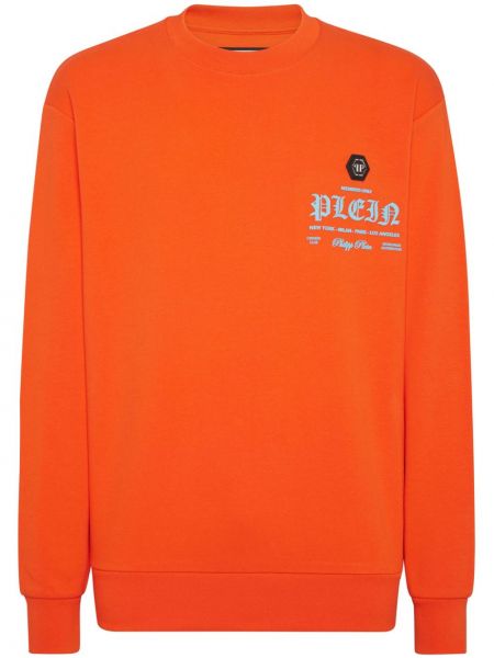 Raštuotas džemperis Philipp Plein oranžinė
