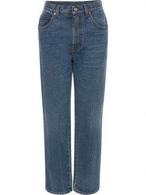 Straight leg jeans a vita alta Alexander Mcqueen blu