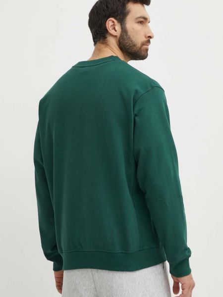 Bluza bawełniana z nadrukiem New Balance zielona