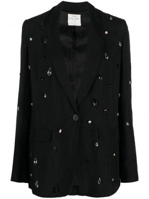 Blazer con cristalli Forte Forte nero