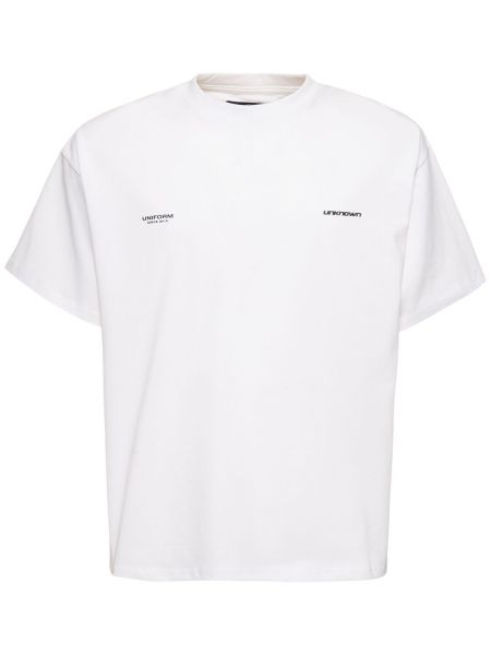 Βαμβακερή μπλούζα Unknown λευκό