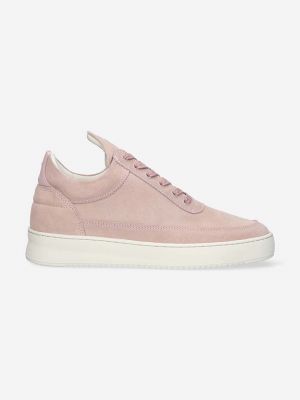 Velúr sneakers Filling Pieces rózsaszín