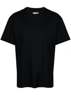 Βαμβακερή μπλούζα με σχέδιο Wooyoungmi μαύρο
