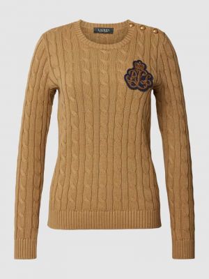 Dzianinowy sweter Ralph Lauren beżowy