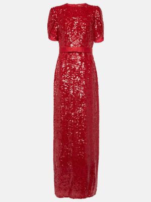 Μάξι φόρεμα με φιόγκο Erdem κόκκινο