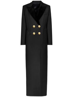 Moherowy płaszcz wełniany Blazé Milano czarny