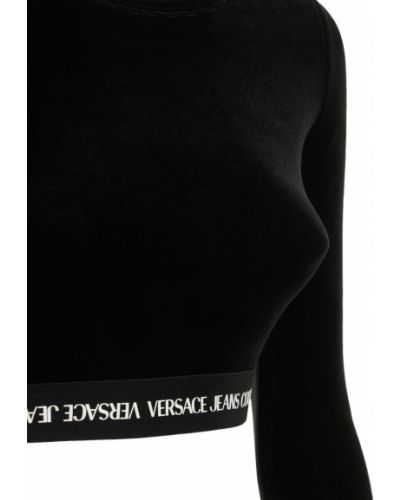 Crop top od samta Versace Jeans Couture crna