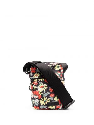 Чанта през рамо на цветя с принт Ganni черно