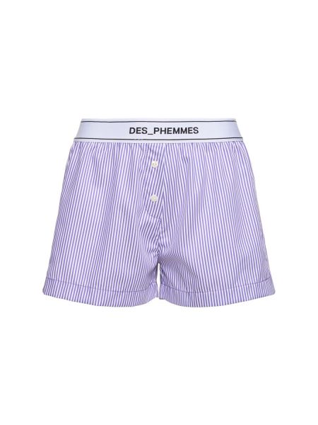 Pantalones cortos de algodón a rayas Des Phemmes