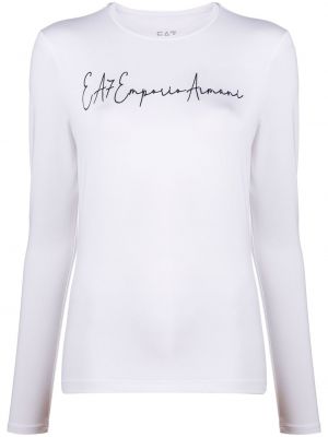 Trykt t-skjorte Ea7 Emporio Armani hvit