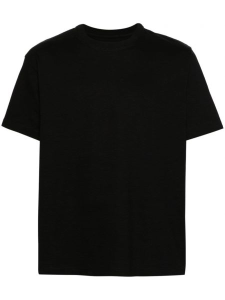 T-shirt aus baumwoll mit rundem ausschnitt Bottega Veneta schwarz