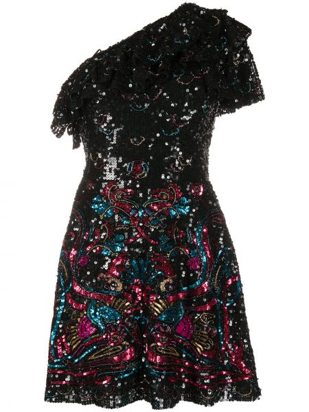 Mini vestido con lentejuelas Zuhair Murad negro