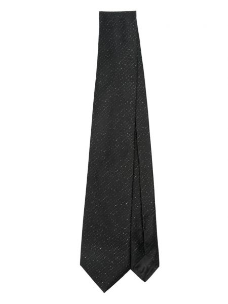 Svilena kravata Emporio Armani črna