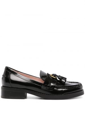 Pantofi loafer din piele Coccinelle negru