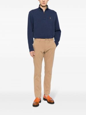 Haftowane spodnie bawełniane slim fit Polo Ralph Lauren