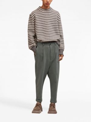 Plisované kalhoty Ami Paris šedé