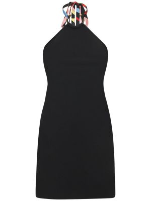 Mini vestido de crepé Pucci negro