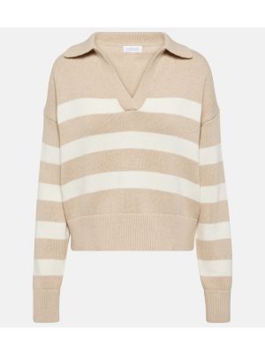 Aksamitny sweter z kaszmiru bawełniany Velvet beżowy