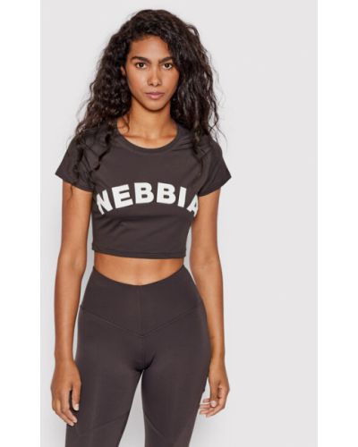 T-Shirt Sporty Hero 584 Fioletowy Slim Fit Nebbia
